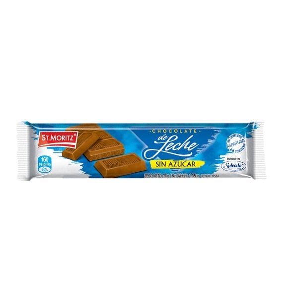 Chocolate St Moritz Sin Azucar Por Barra 30G