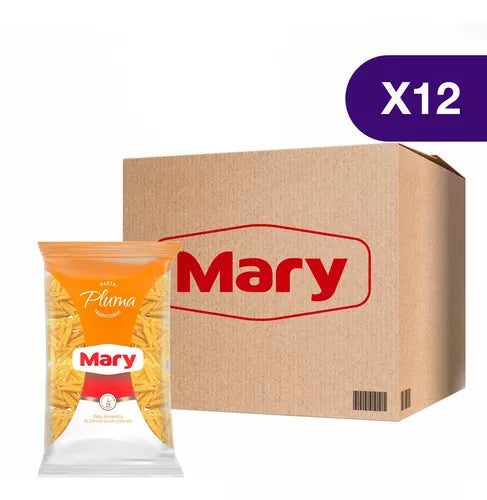 Pasta plumas Mary -Bulto De 12u de 1kg