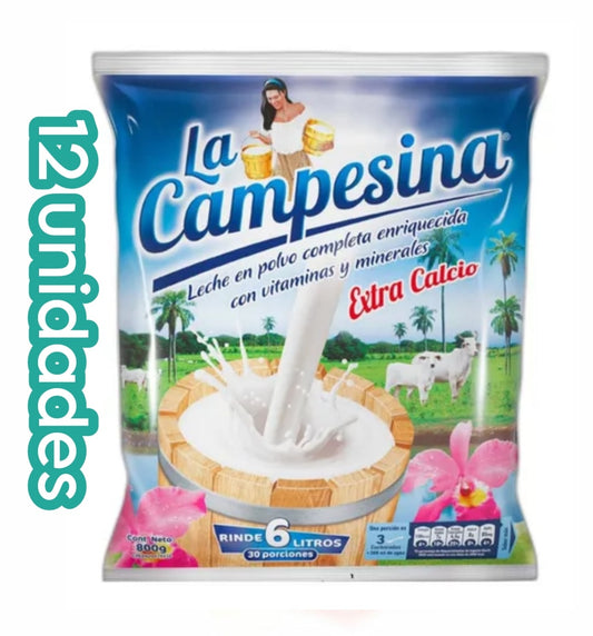 Bulto 12 Leche Polvo 800g La Campesina