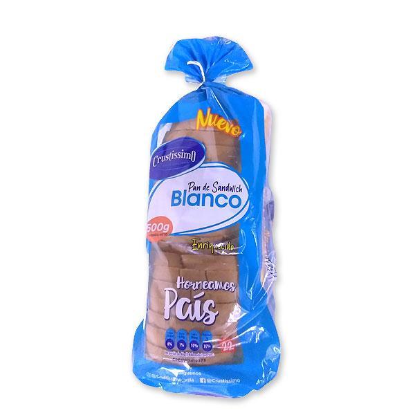 Pan crustissimo sándwich blanco 500g - Domi Delivery