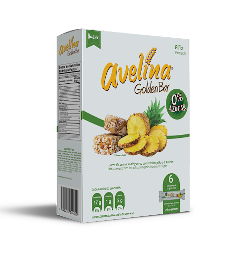 Avelina Golden Bar Sin Azucar Piña 132g