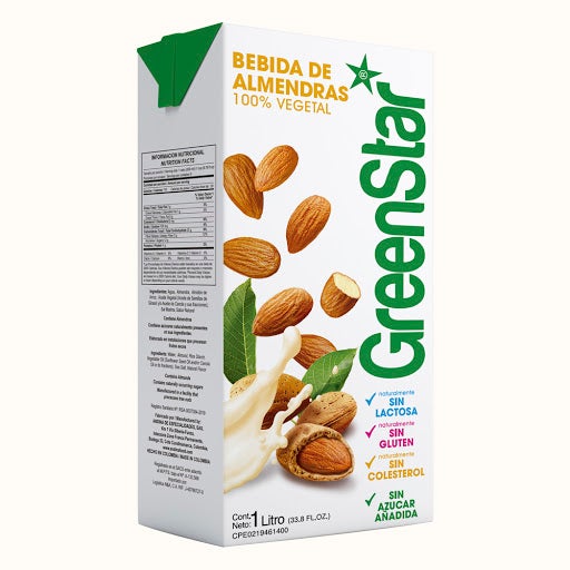 Bebida Greenstar Almendras 1L