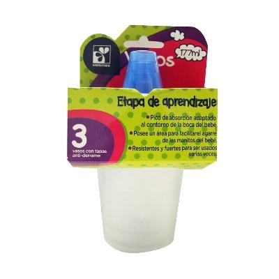 Vasos Con Tapa Antiderrame 177ml 3u - Domi Delivery